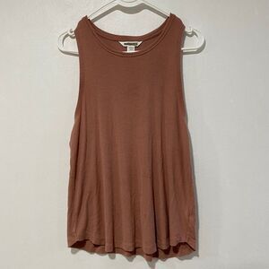 Athleta Sleeveless Tank Top Small Terracotta Brown Lightweight Lounge Activewear